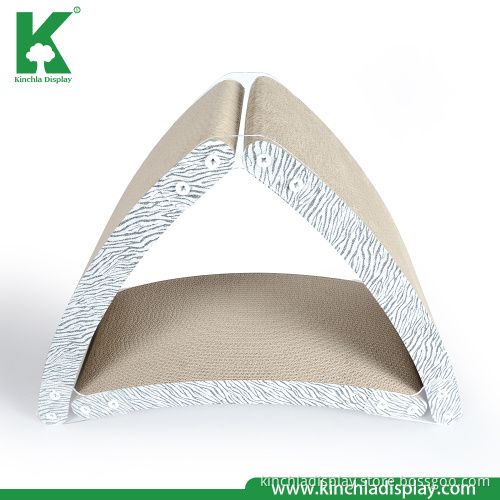 Cat Toys Triangle Design Corrugated Cardboard Cat Scratcher